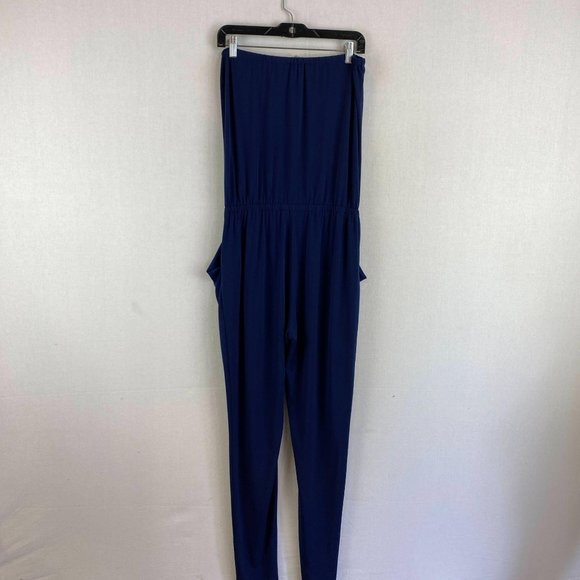 MICHAEL KORS Navy strapless Jumpsuit M - Picture 4 of 7